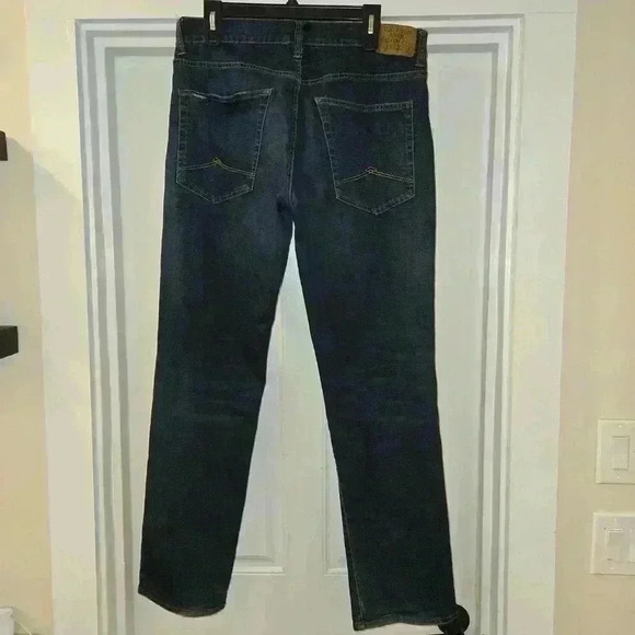 U.S. Polo Assn Mens Straight Leg Distressed Dark Blue Jeans size 34"W 32"L - Picture 3 of 10